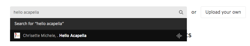 Hello Acapella Soundcloud